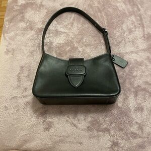 Coach Dark Leather Shoulder Bag